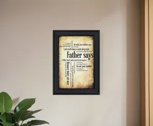 Father Says Black Framed Print Wall Art Cheap Wall Mirrors & Decor