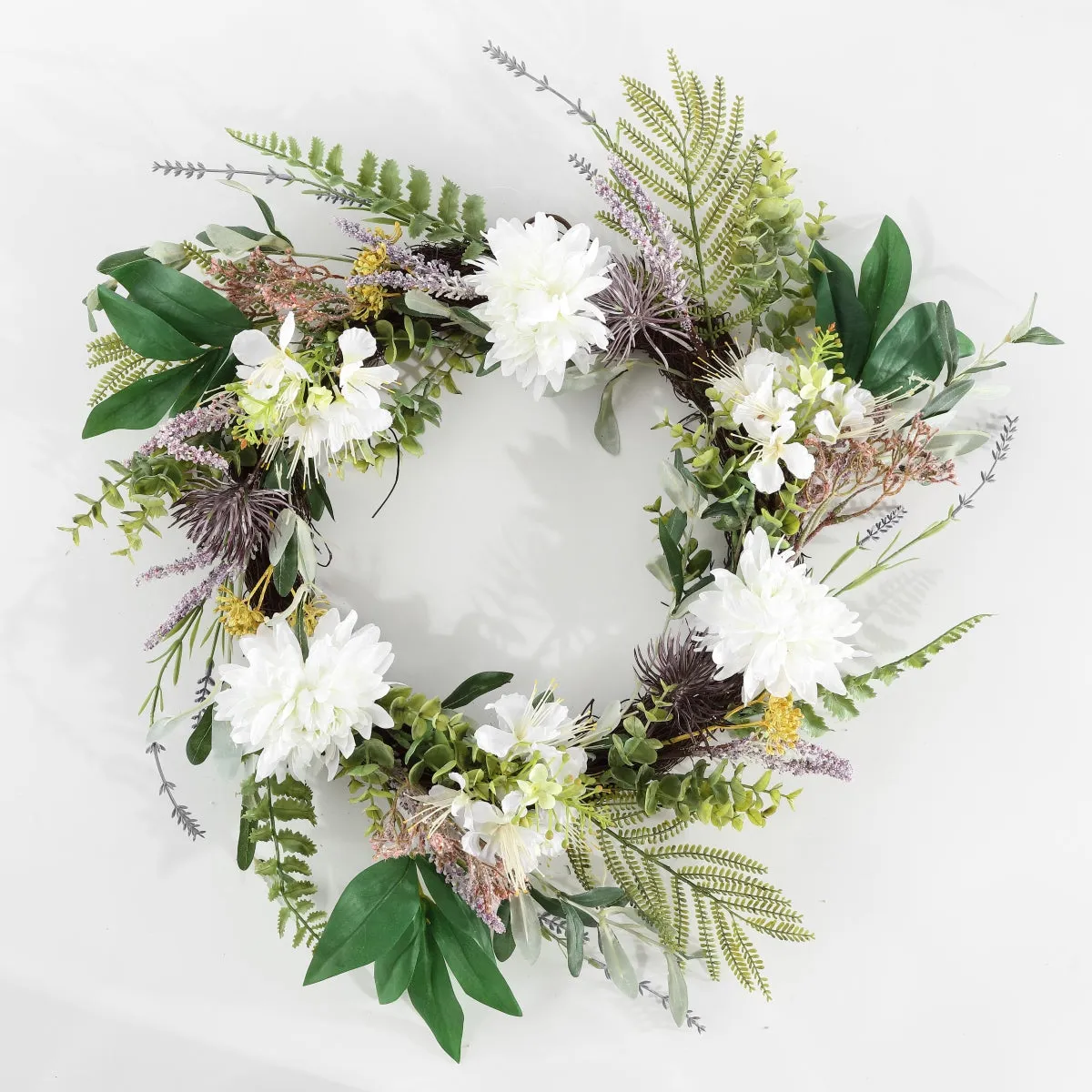 Faux 24" Dahila & Olive Wreath