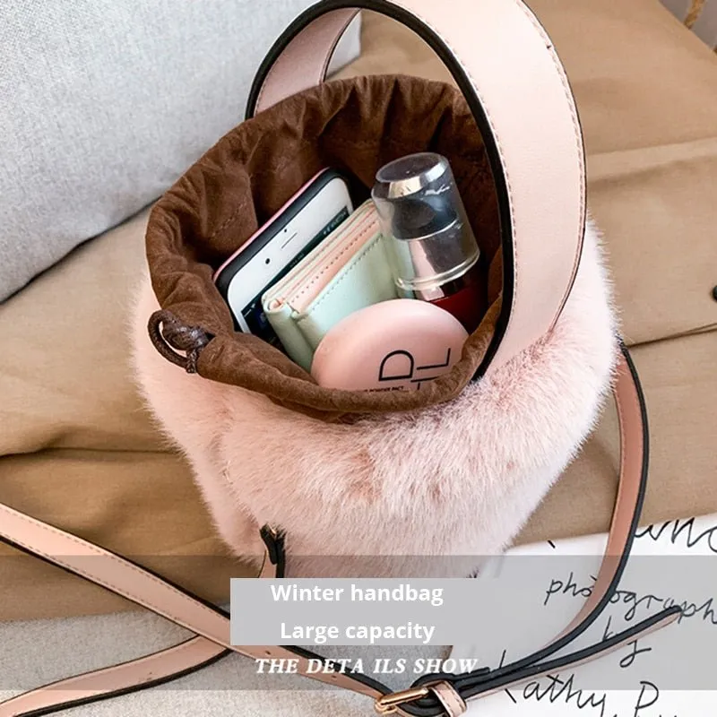 Faux Fur mini Bucket bag