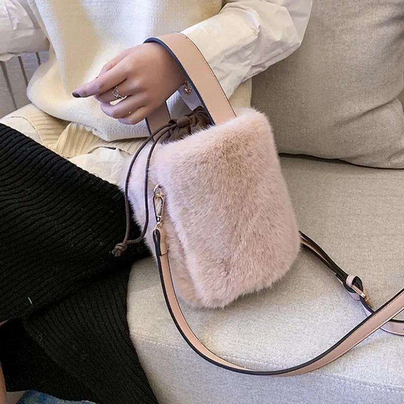 Faux Fur mini Bucket bag