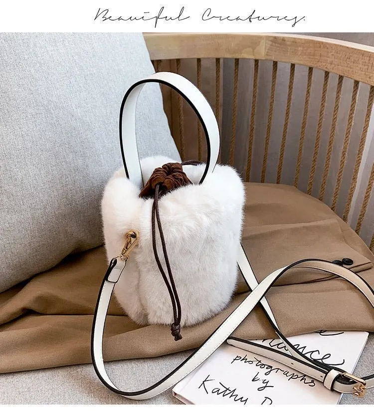 Faux Fur mini Bucket bag