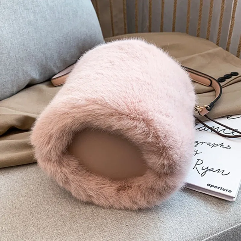 Faux Fur mini Bucket bag