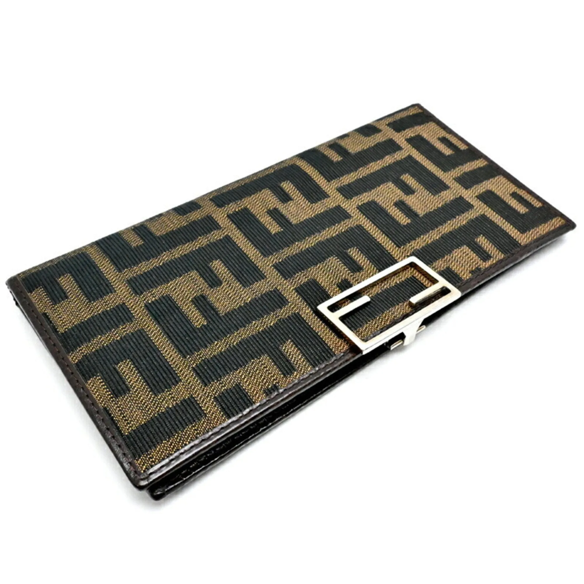 Fendi Canvas Leather Long Wallet (Bi-Fold) (Pre-Owned)