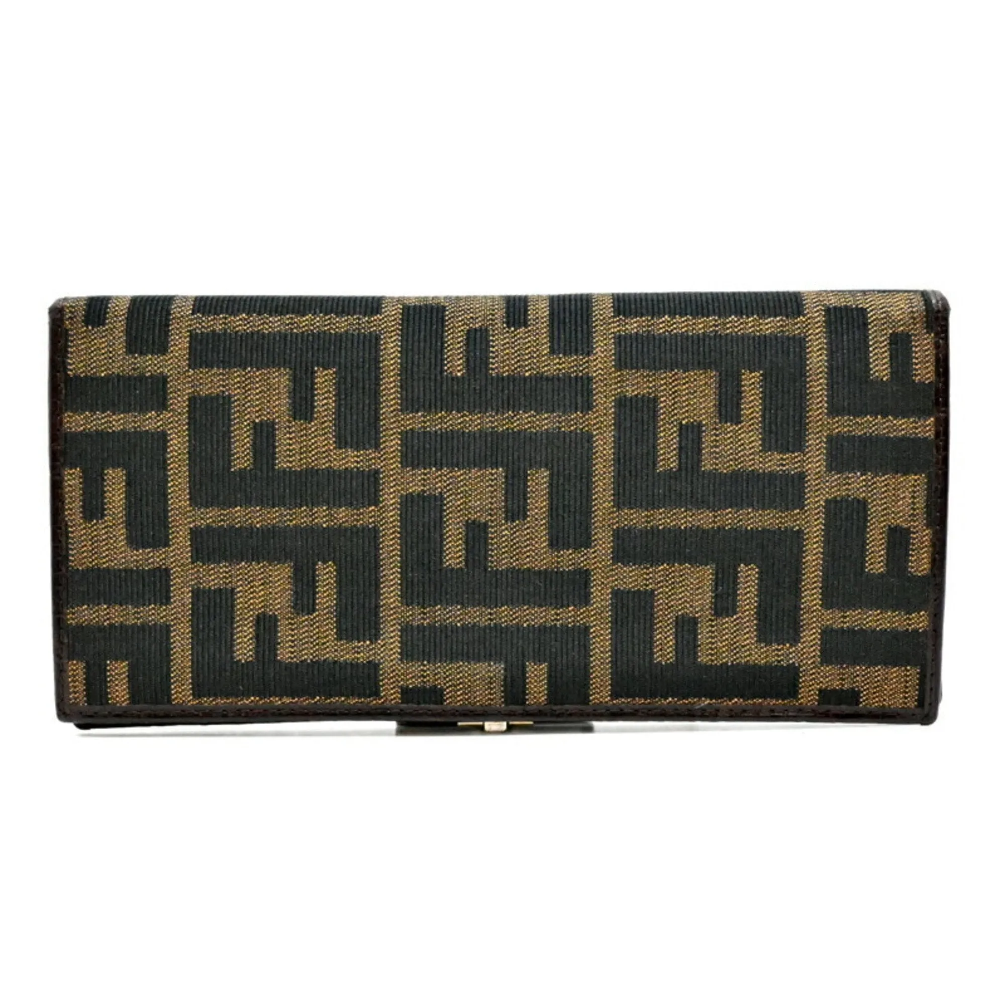 Fendi Canvas Leather Long Wallet (Bi-Fold) (Pre-Owned)