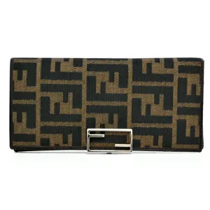 Fendi Canvas Leather Long Wallet (Bi-Fold) (Pre-Owned)