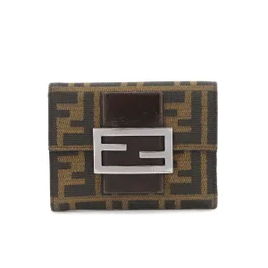 Fendi Canvas Leather Wallet (Tri-Fold) (Pre-Owned)