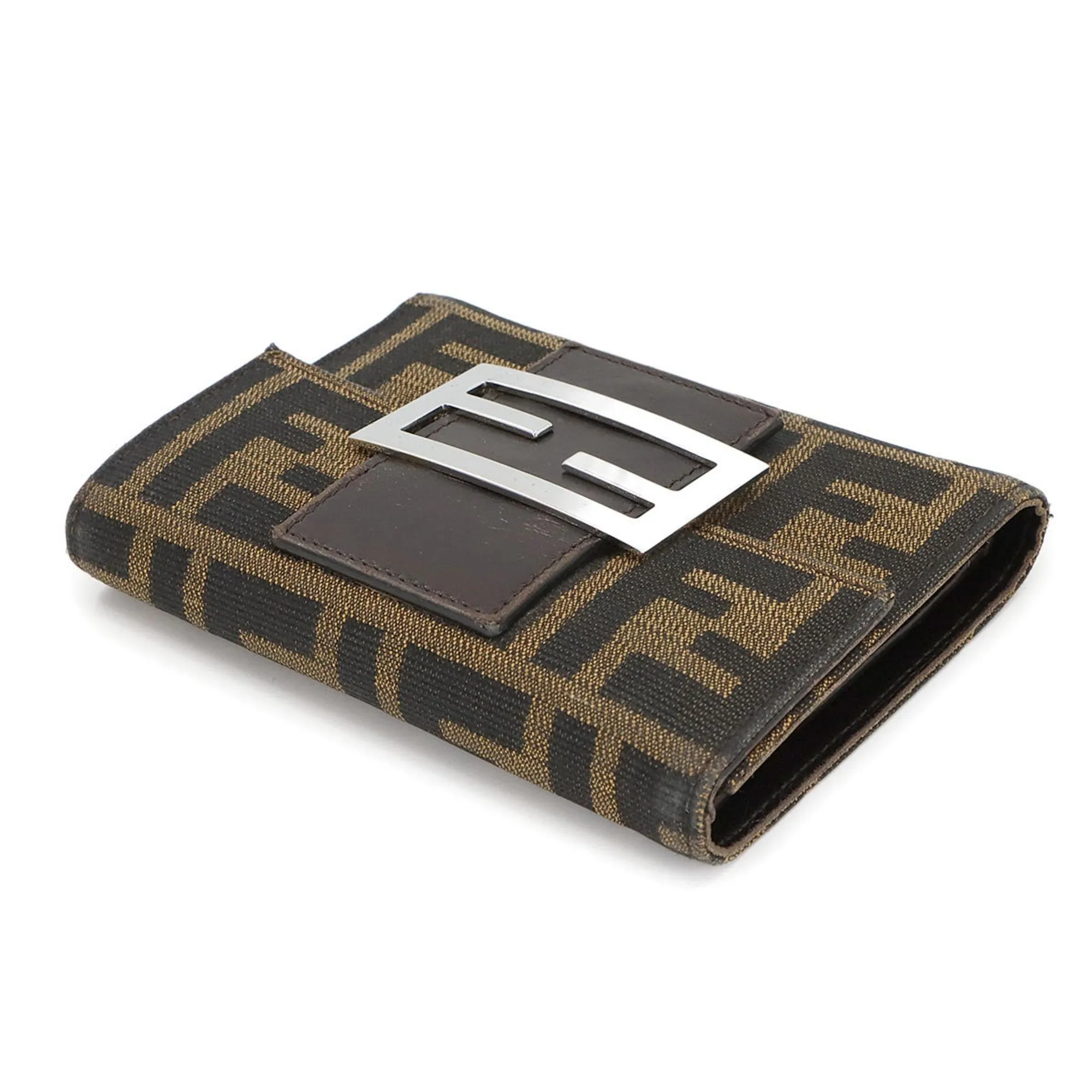 Fendi Canvas Leather Wallet (Tri-Fold) (Pre-Owned)