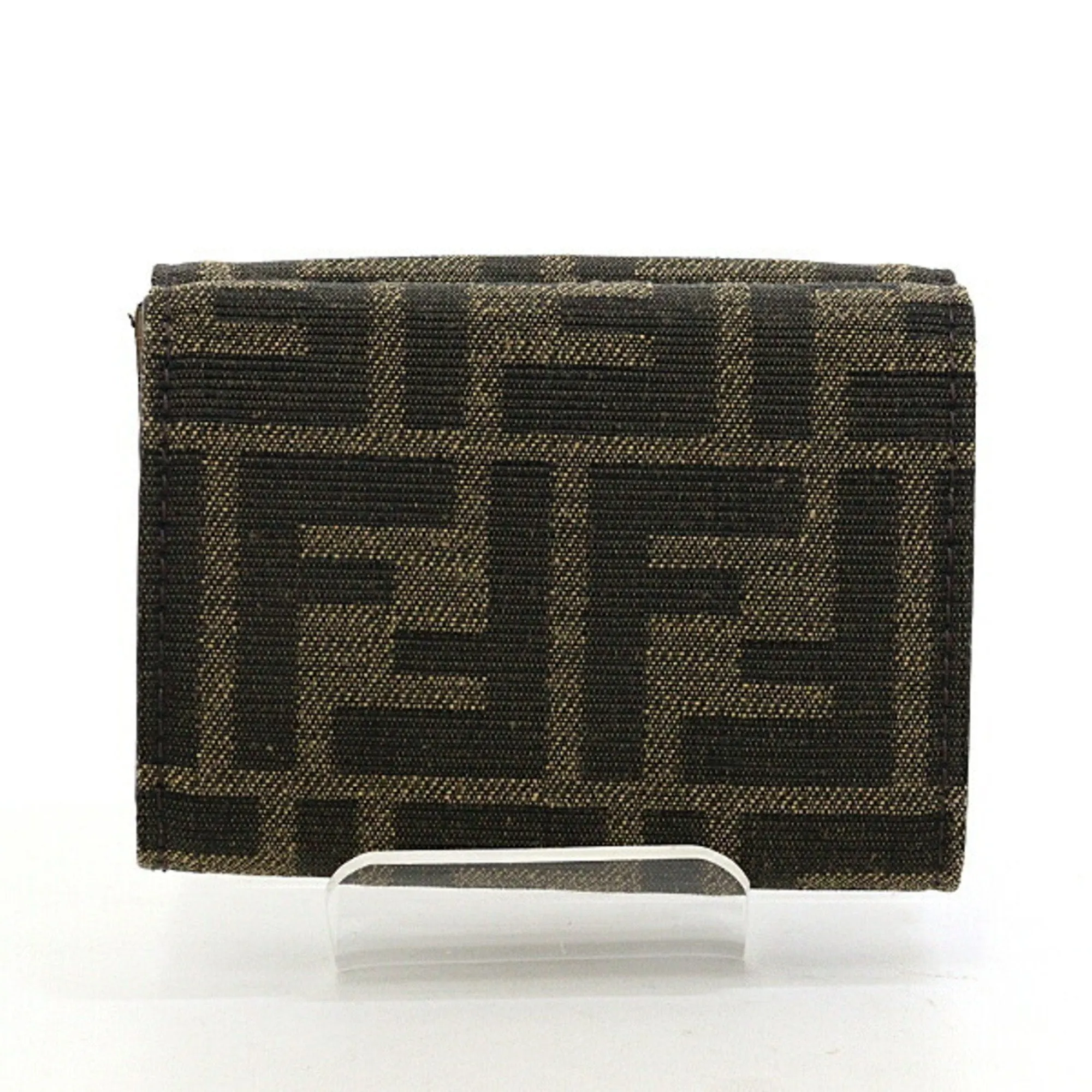 Fendi Fabric Leather Wallet (Tri-Fold) (Pre-Owned)