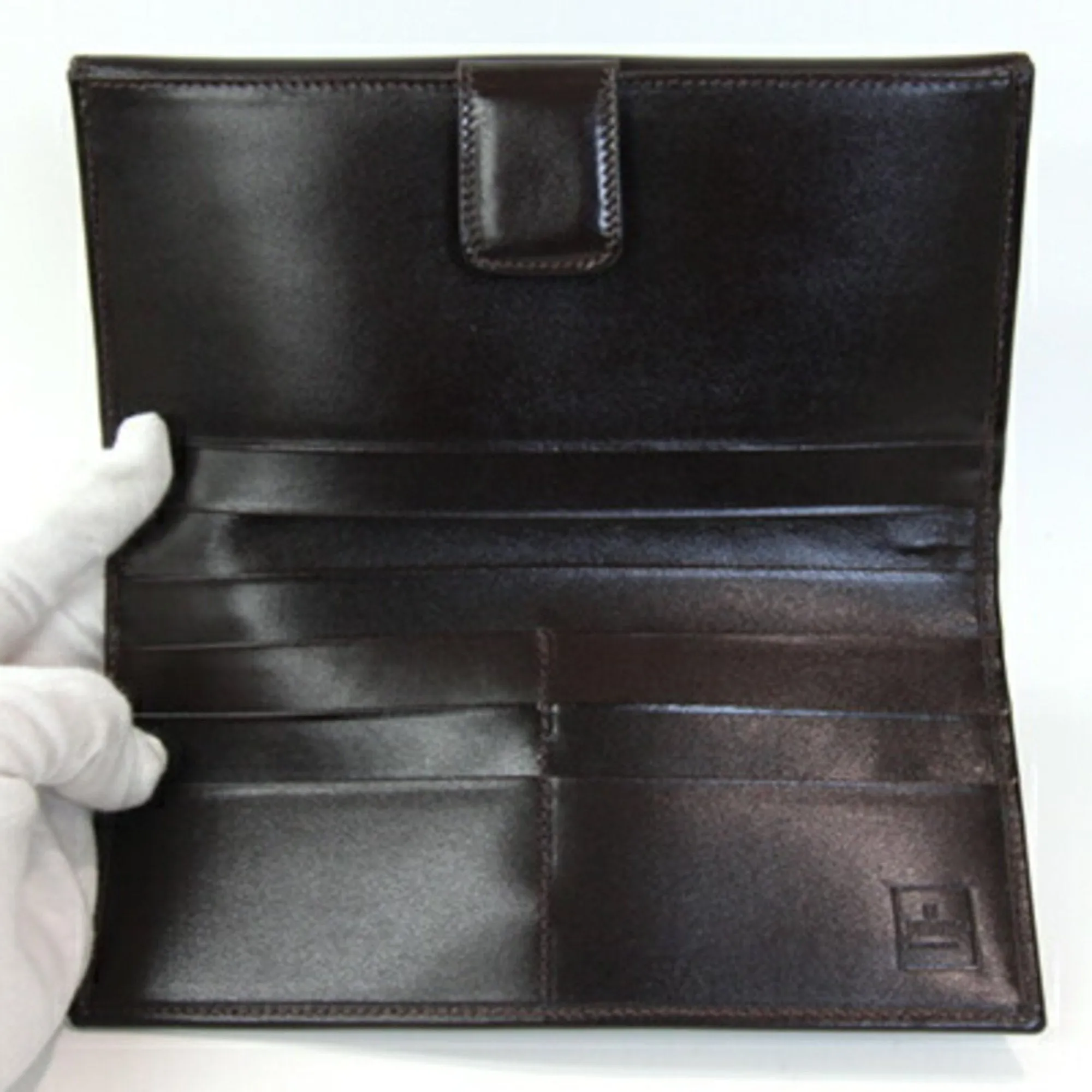 Fendi Jacquard Leather Long Wallet (Bi-Fold) (Pre-Owned)