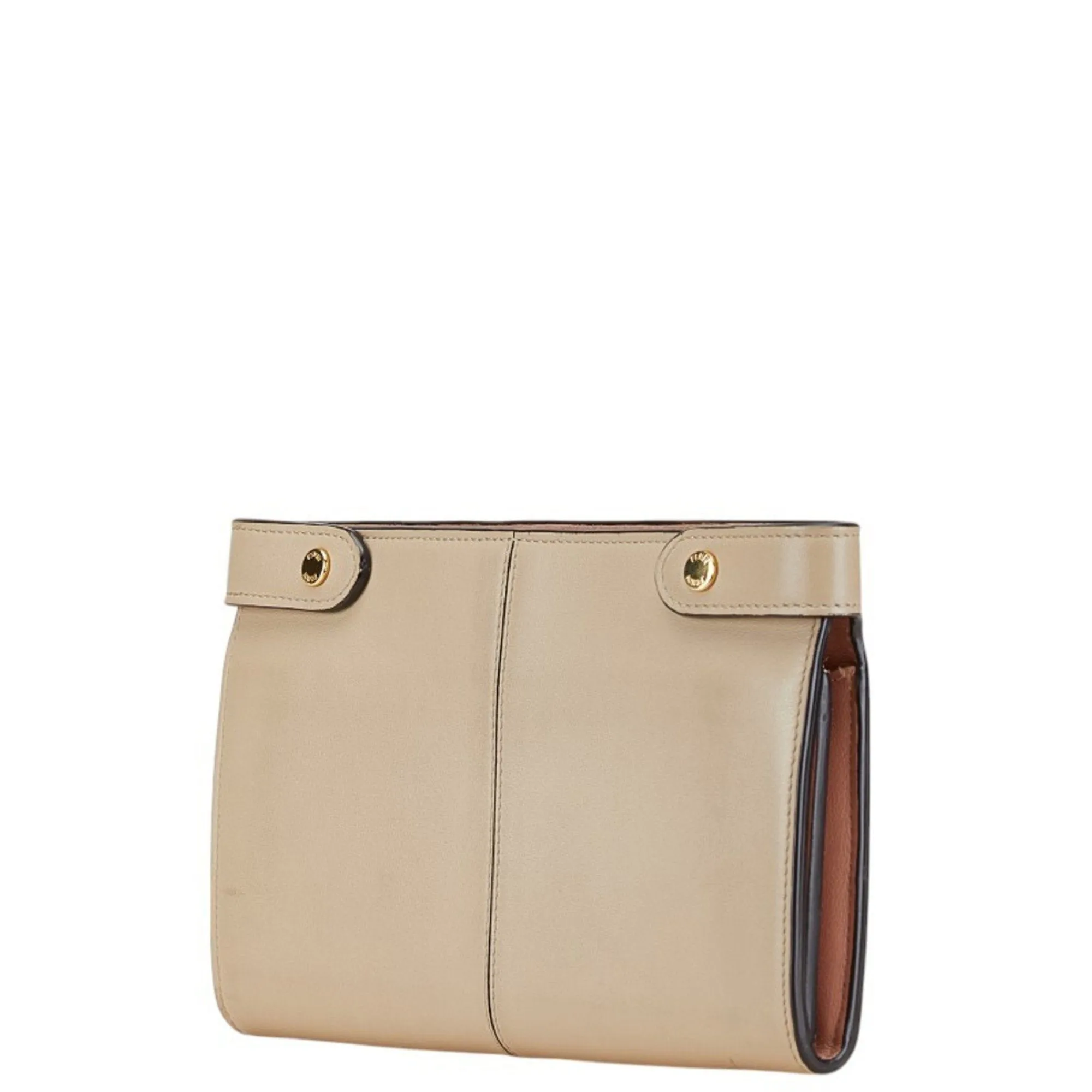 Fendi Leather Long Wallet (Bi-Fold) (Pre-Owned)