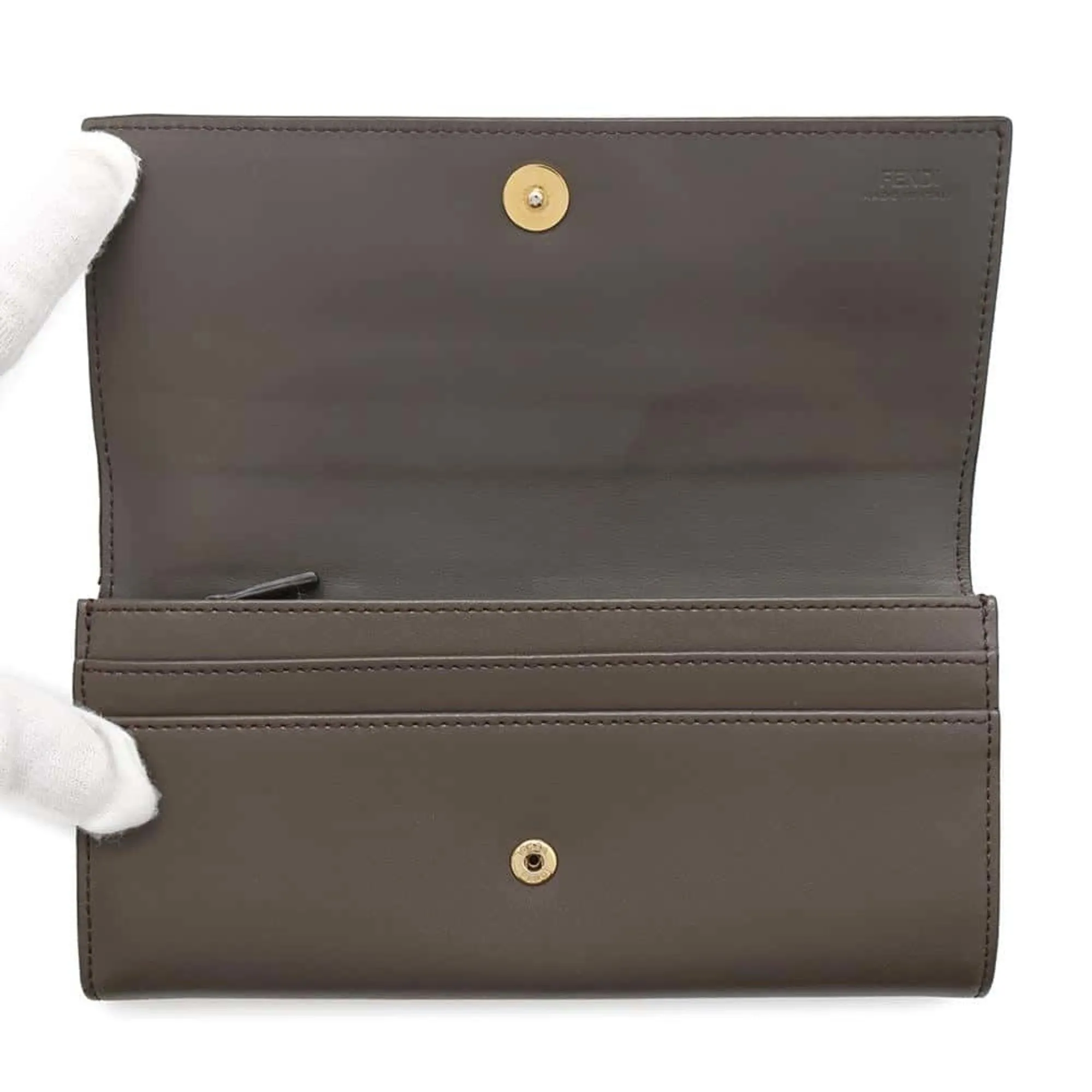 Fendi Leather Long Wallet (Bi-Fold) (Pre-Owned)