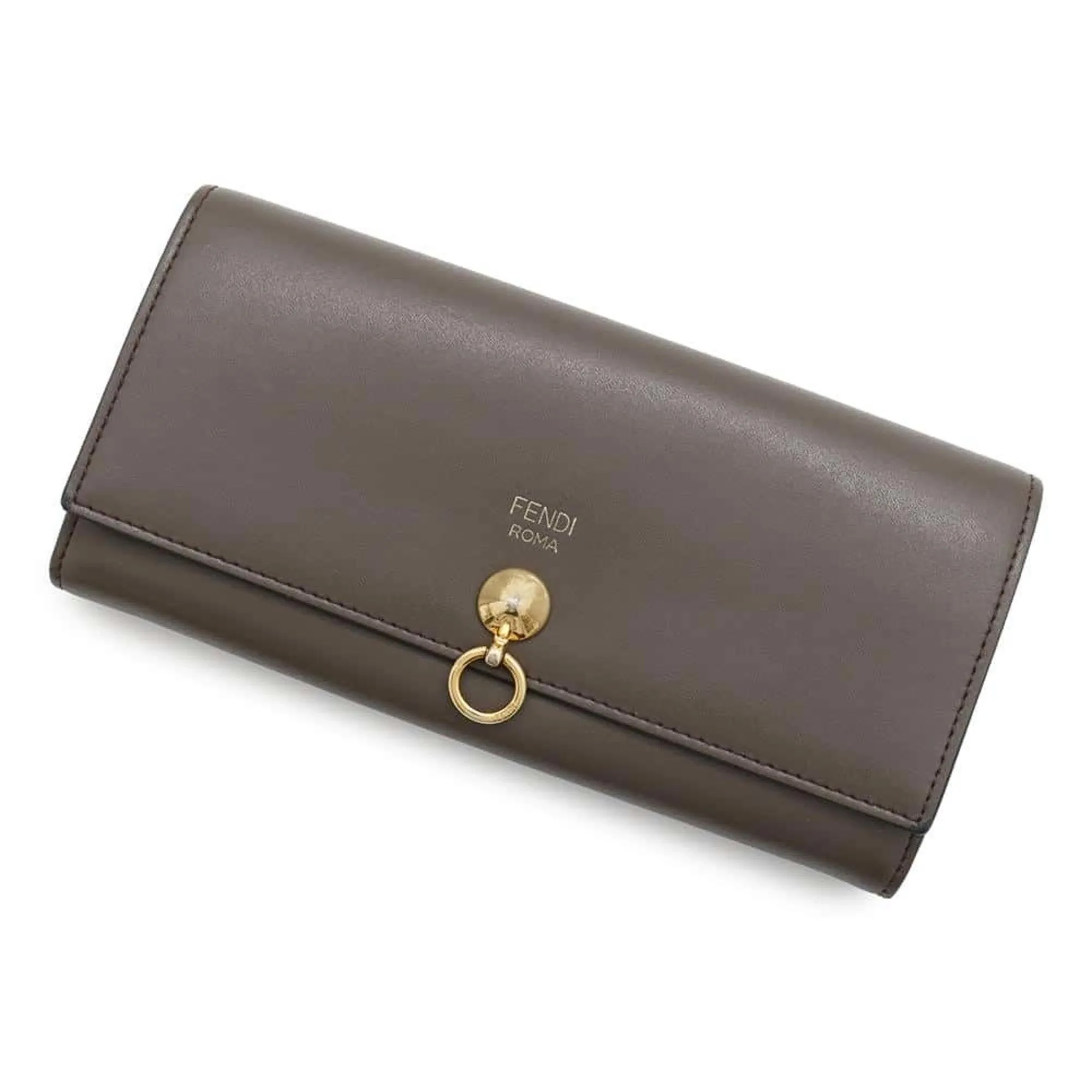 Fendi Leather Long Wallet (Bi-Fold) (Pre-Owned)