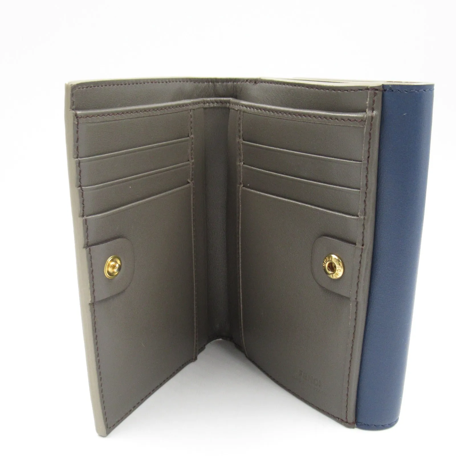 Fendi Peekaboo Leather Wallet Navy