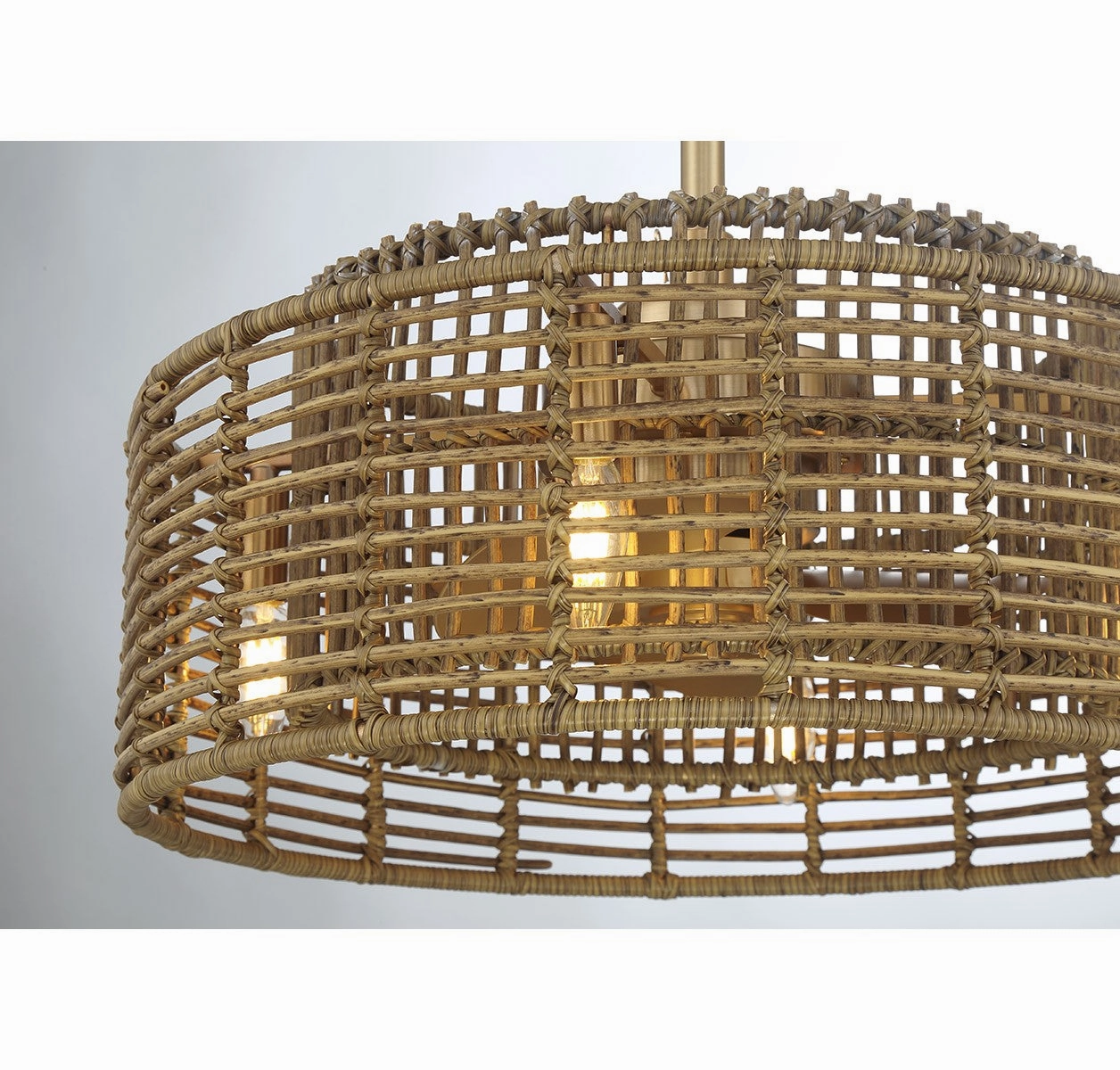 Ferndale Four Light Fan D'Lier Warm Brass Fandeliers at discount prices