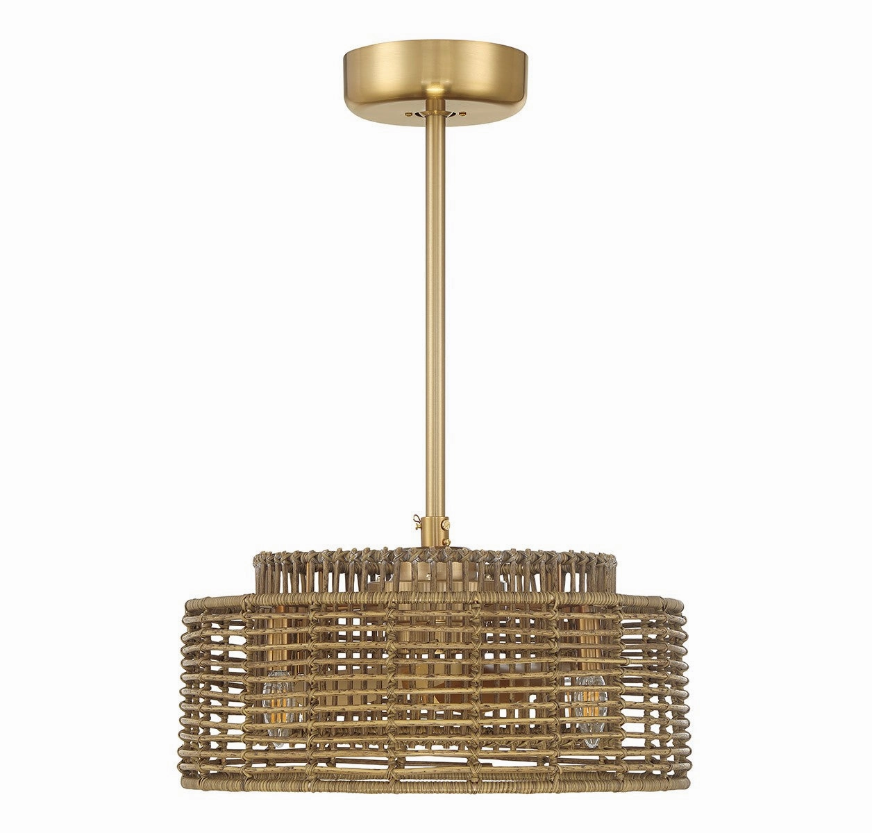 Ferndale Four Light Fan D'Lier Warm Brass Fandeliers at discount prices