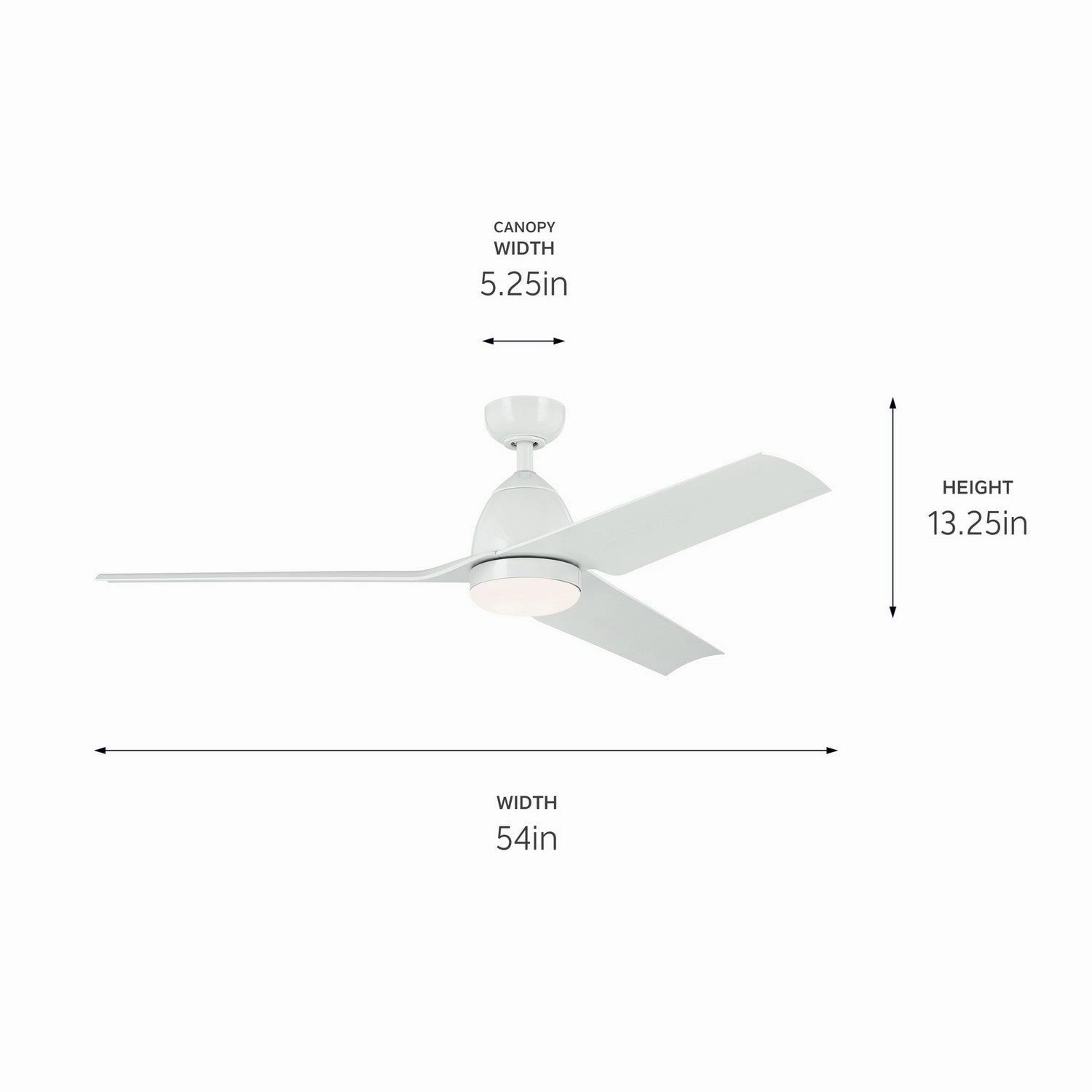 Fit 54"Ceiling Fan White Exterior Fans special offers