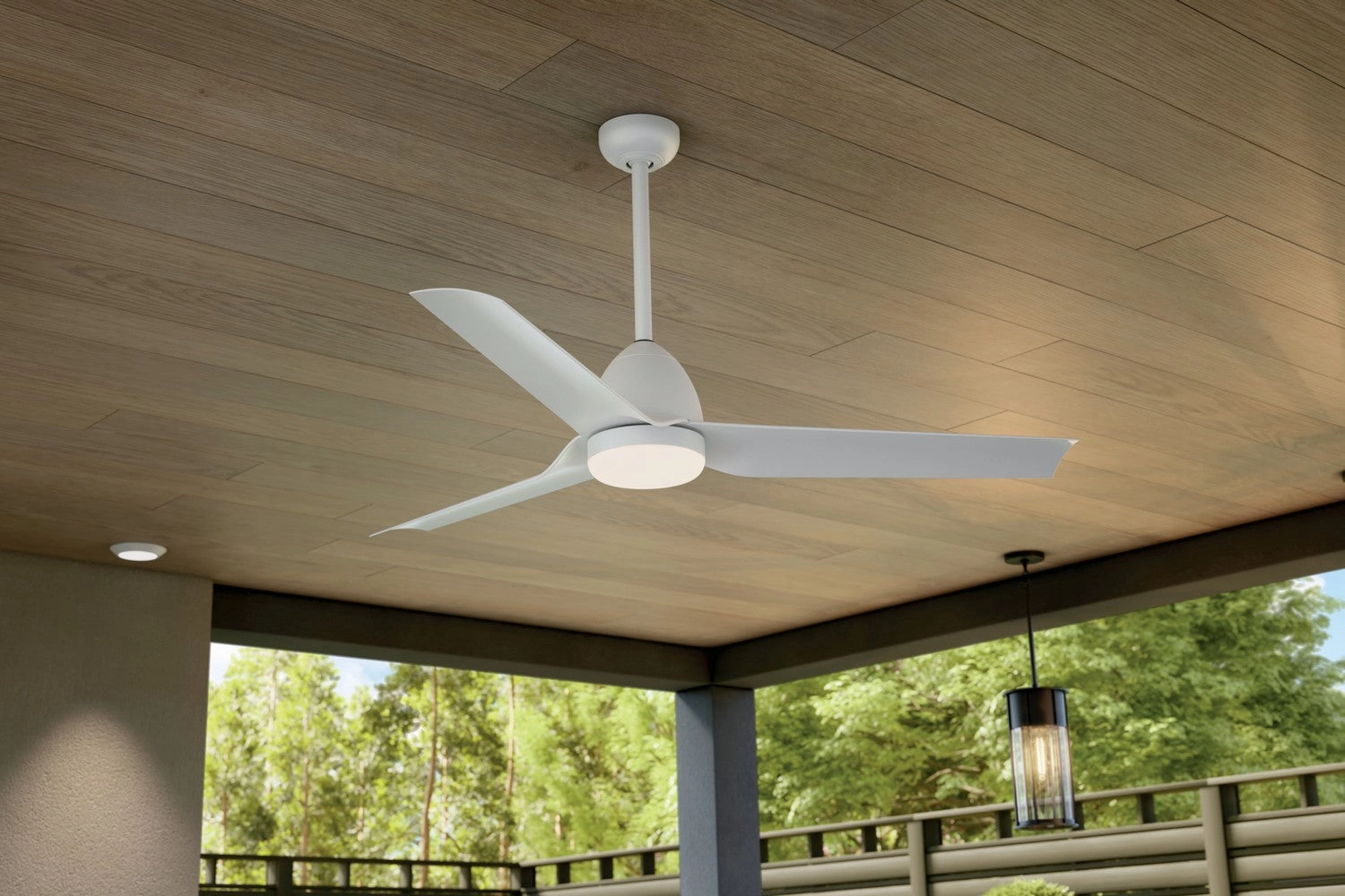 Fit 54"Ceiling Fan White Exterior Fans special offers