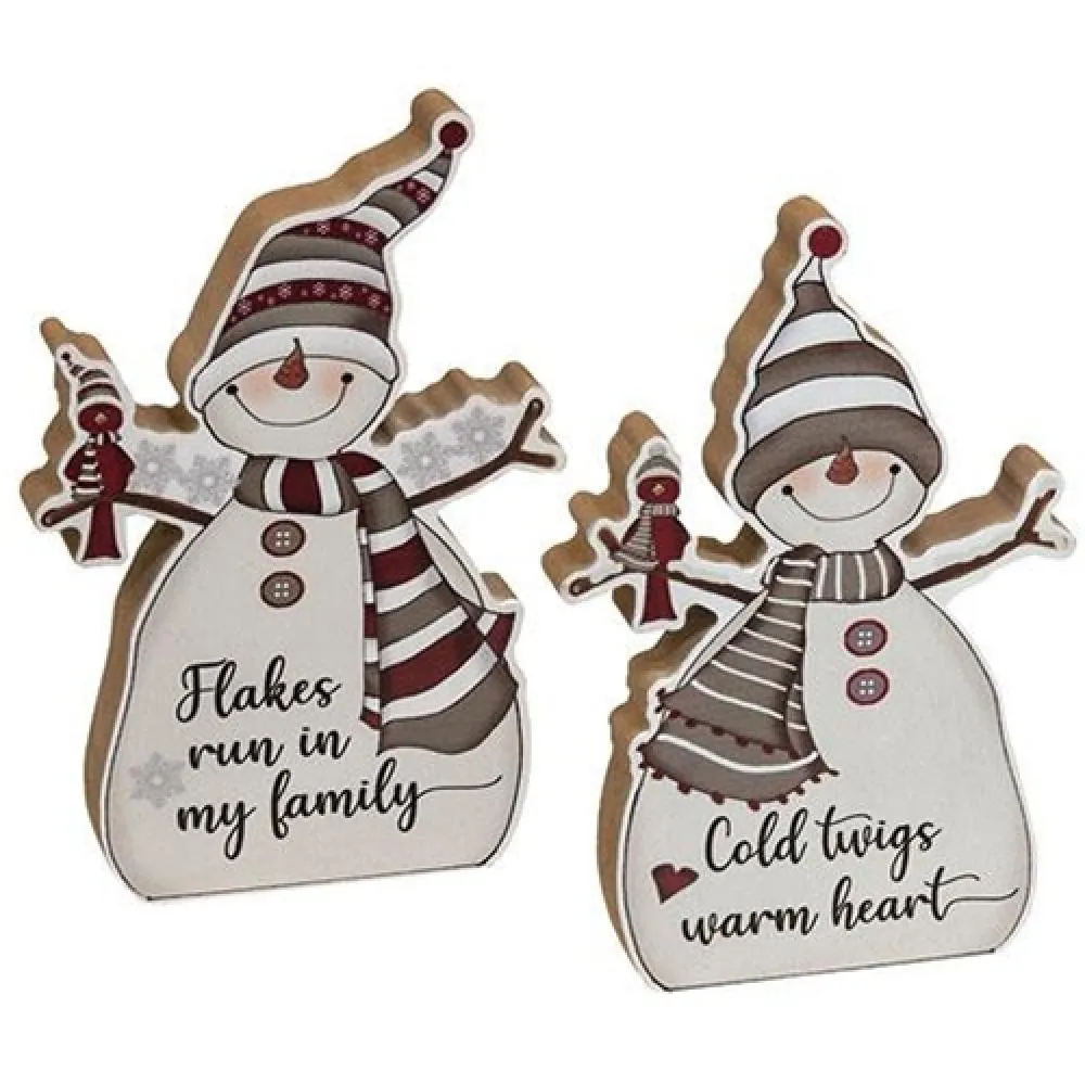 Flakes Run in My Family Chunky Snowman 2 Asstd.