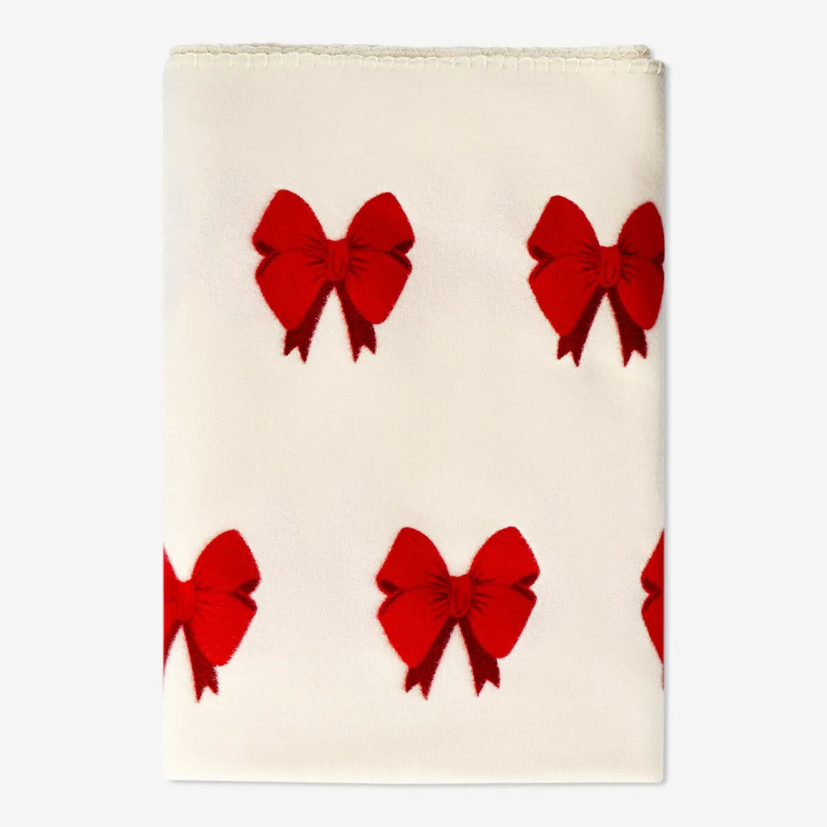 Fleece blanket with bow print