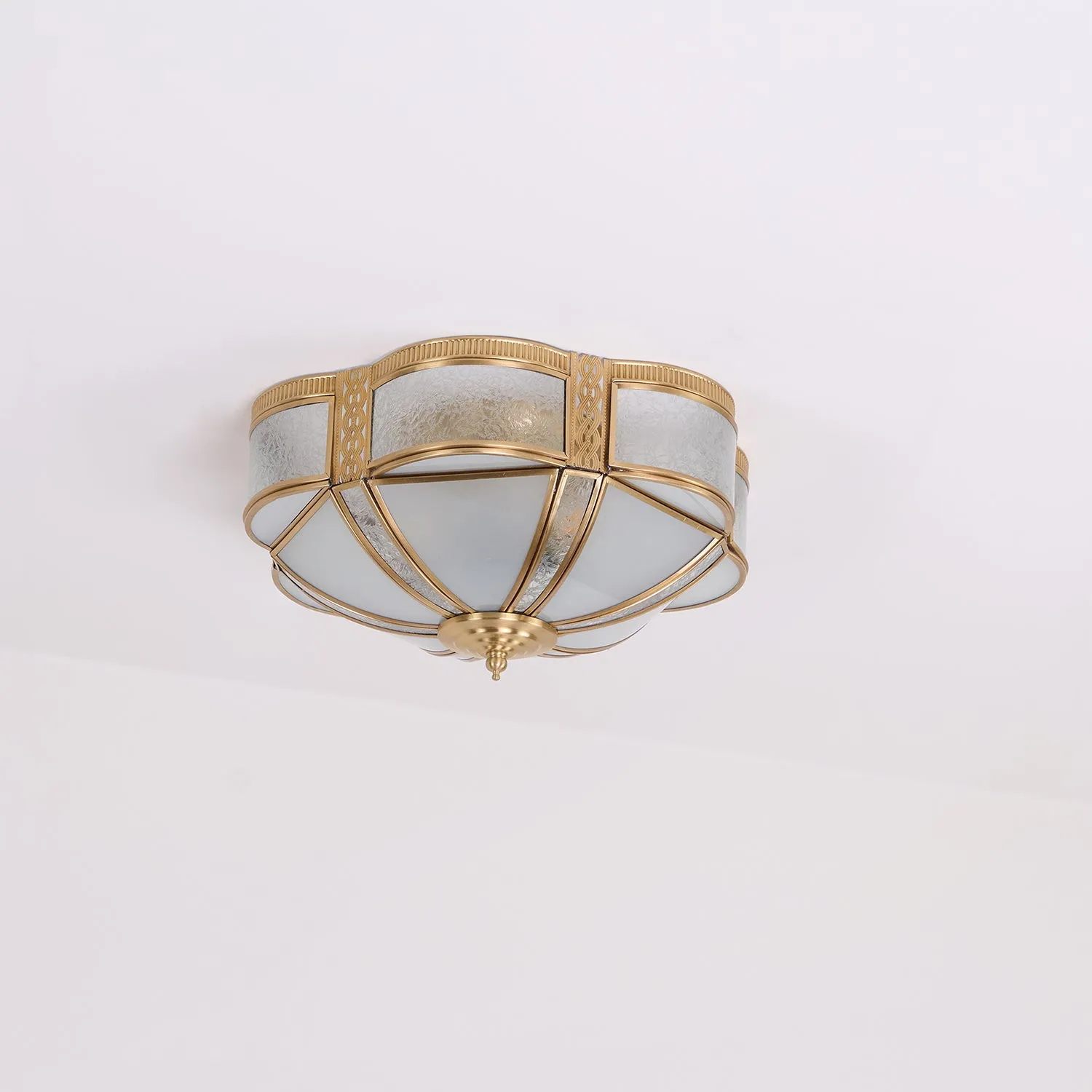 Floral Brass Ceiling Lamp
