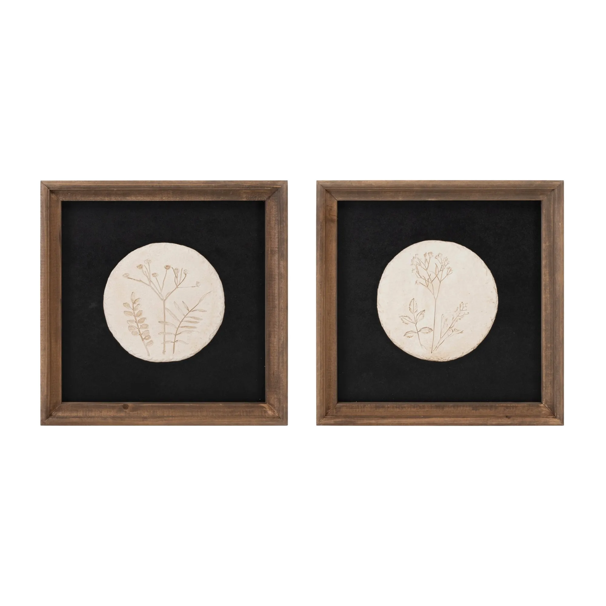 Floral Frame (Set of 2) 12"SQ Wood/MDF