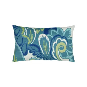 Floral Wave Indoor/Outdoor Pillow, Lumbar Throw Pillows Cozy Upgrade
