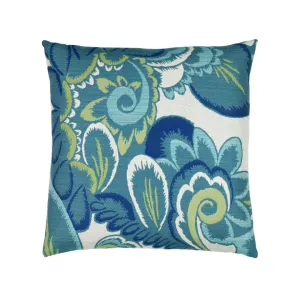 Floral Wave Indoor/Outdoor Pillow, Square Throw Pillows Cozy Upgrade