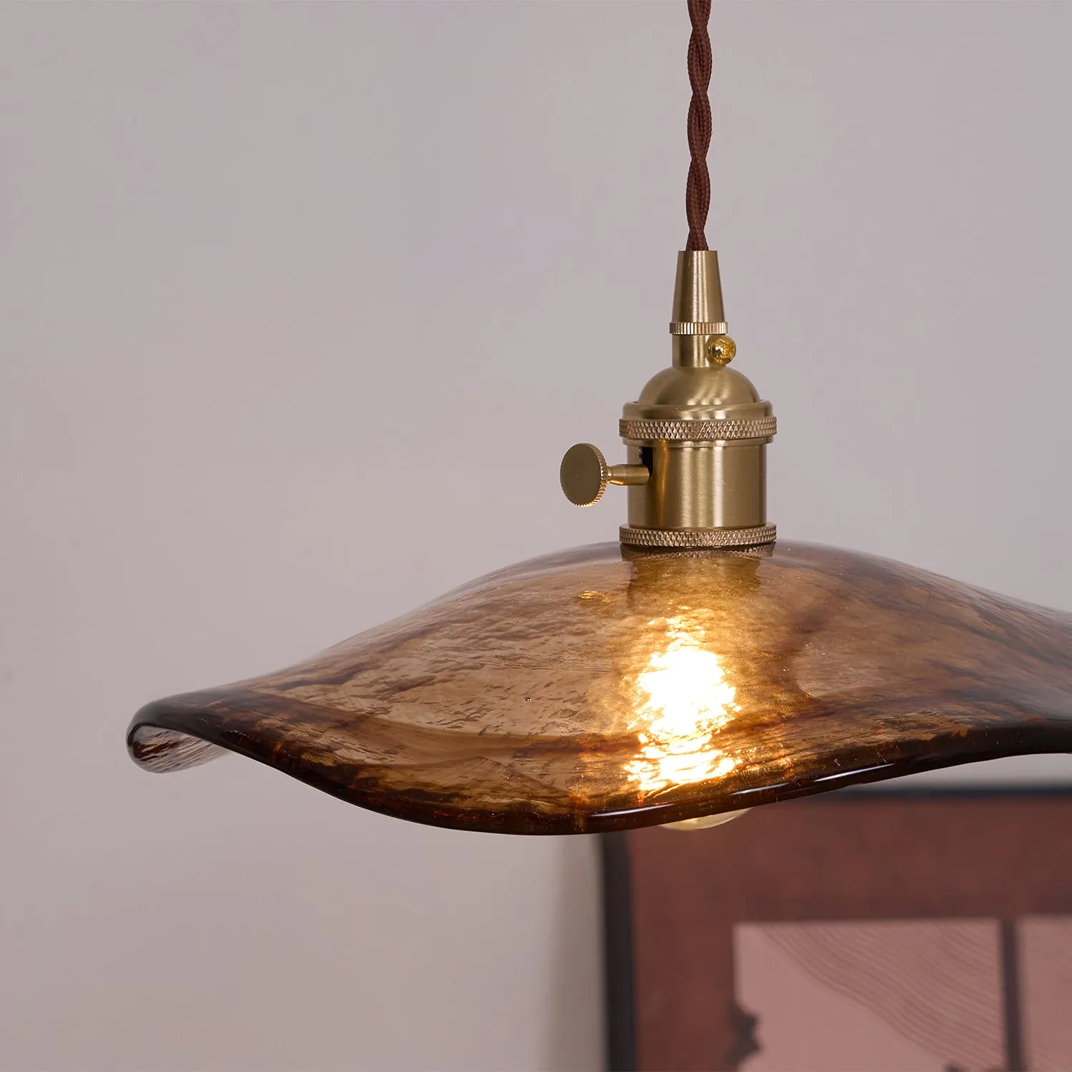 Flower Petal Glass Pendant Light