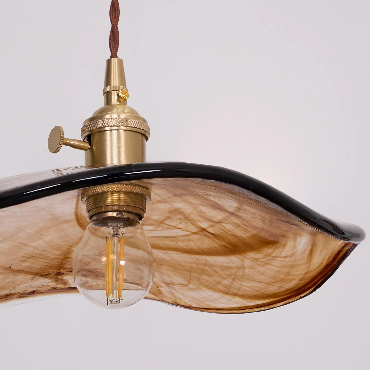 Flower Petal Glass Pendant Light