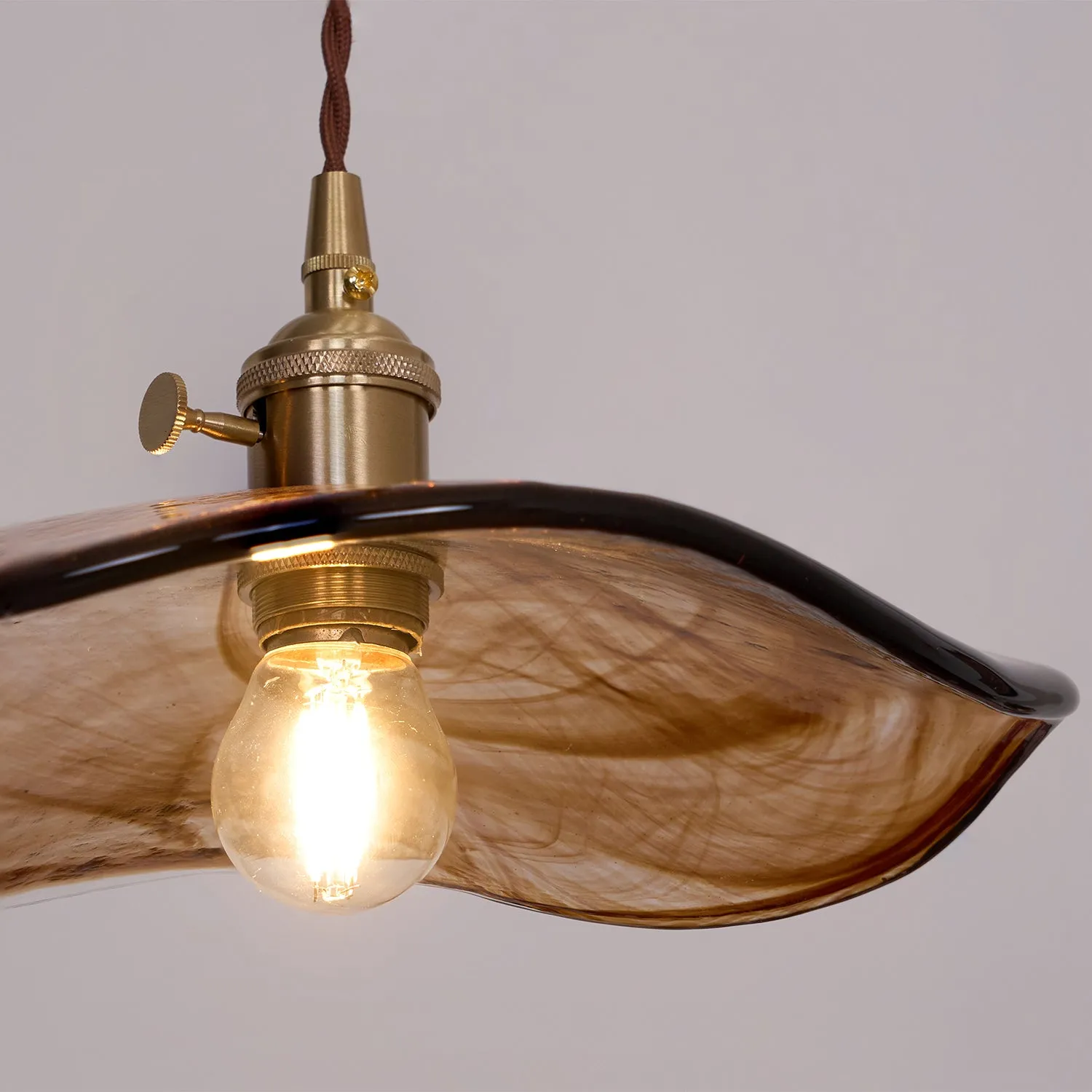 Flower Petal Glass Pendant Light