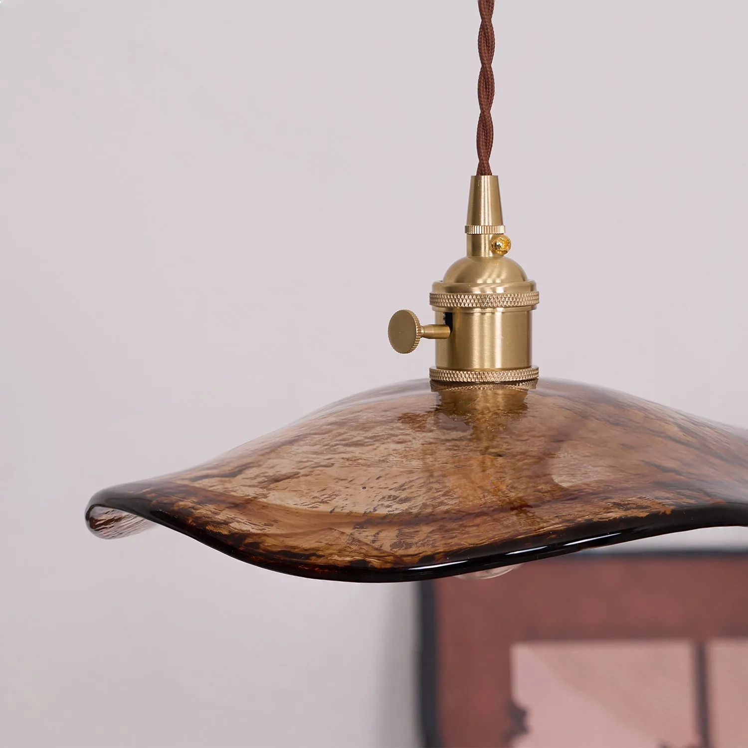 Flower Petal Glass Pendant Light