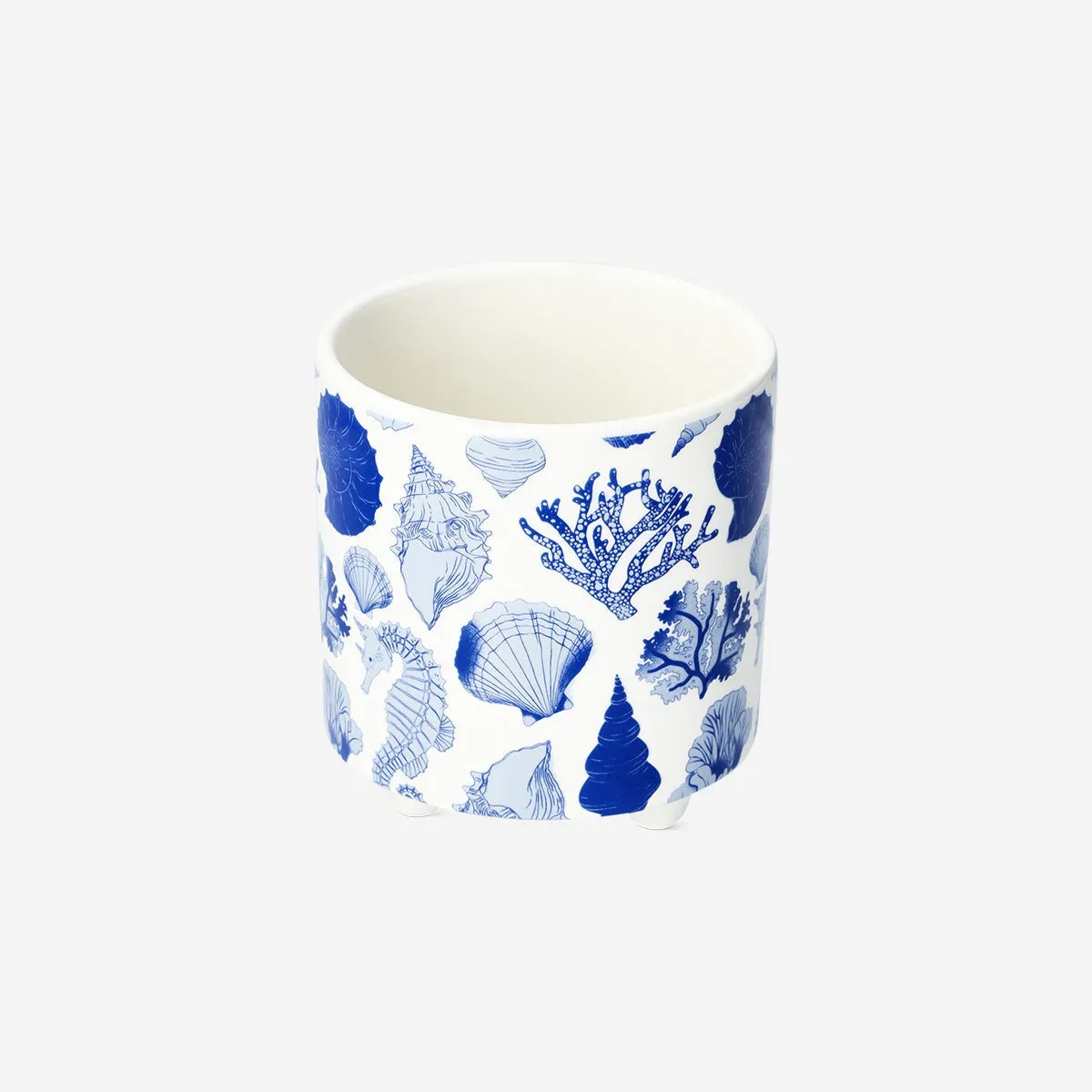 Flowerpot with shell print - 11 cm Home Decor clearance sale