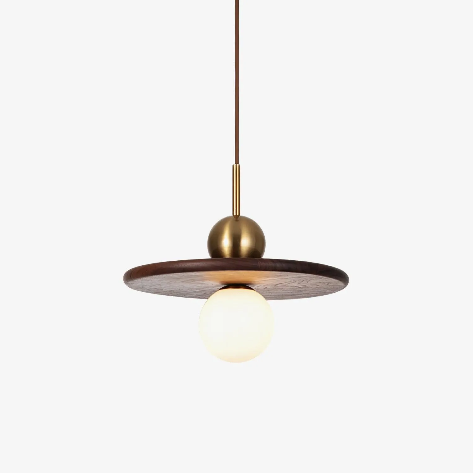 Flying Saucer Walnut Pendant Lamp Stylish Bedroom Lighting ideas