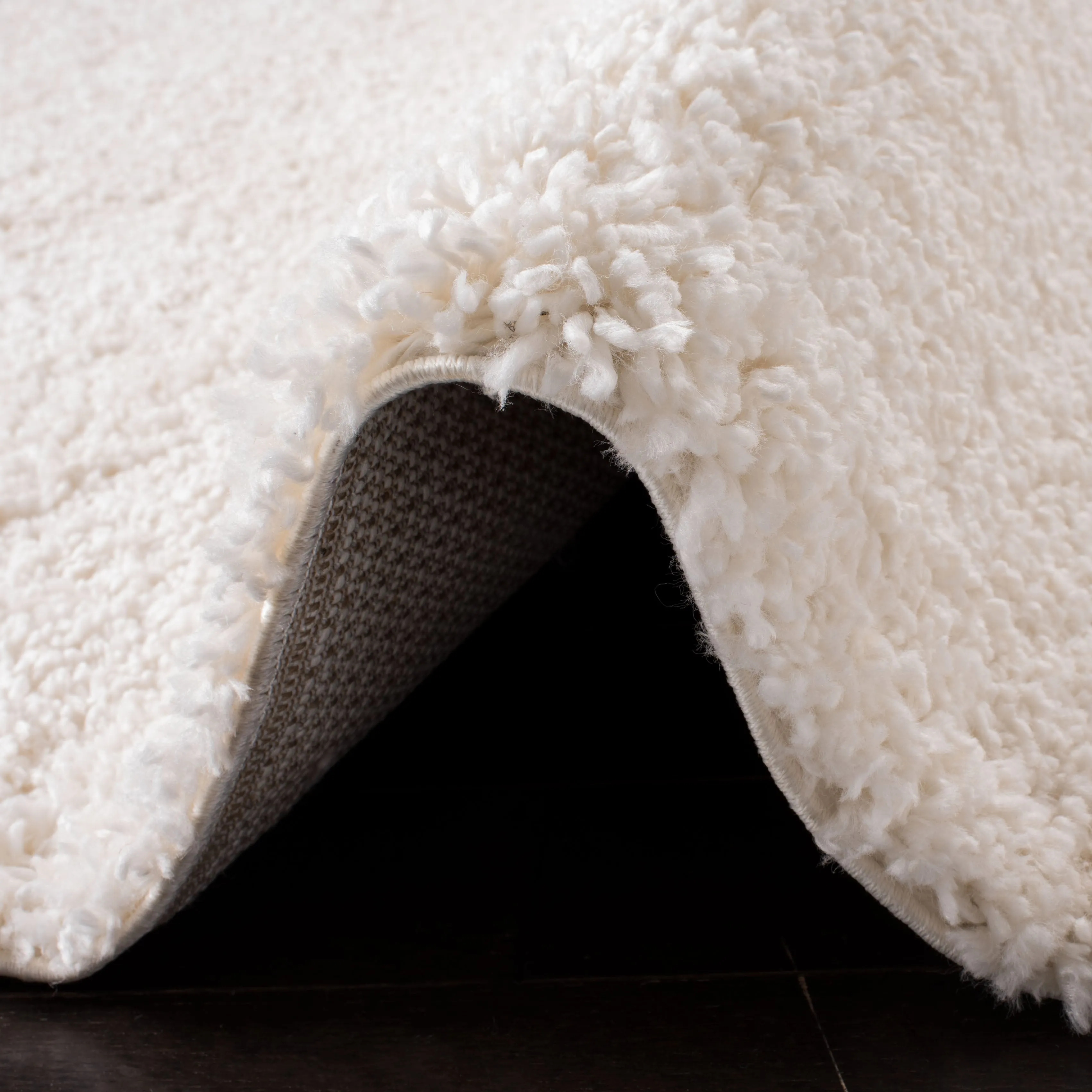 Fontana Shag  Area Rug, Ivory Flokati Style Non-Shedding