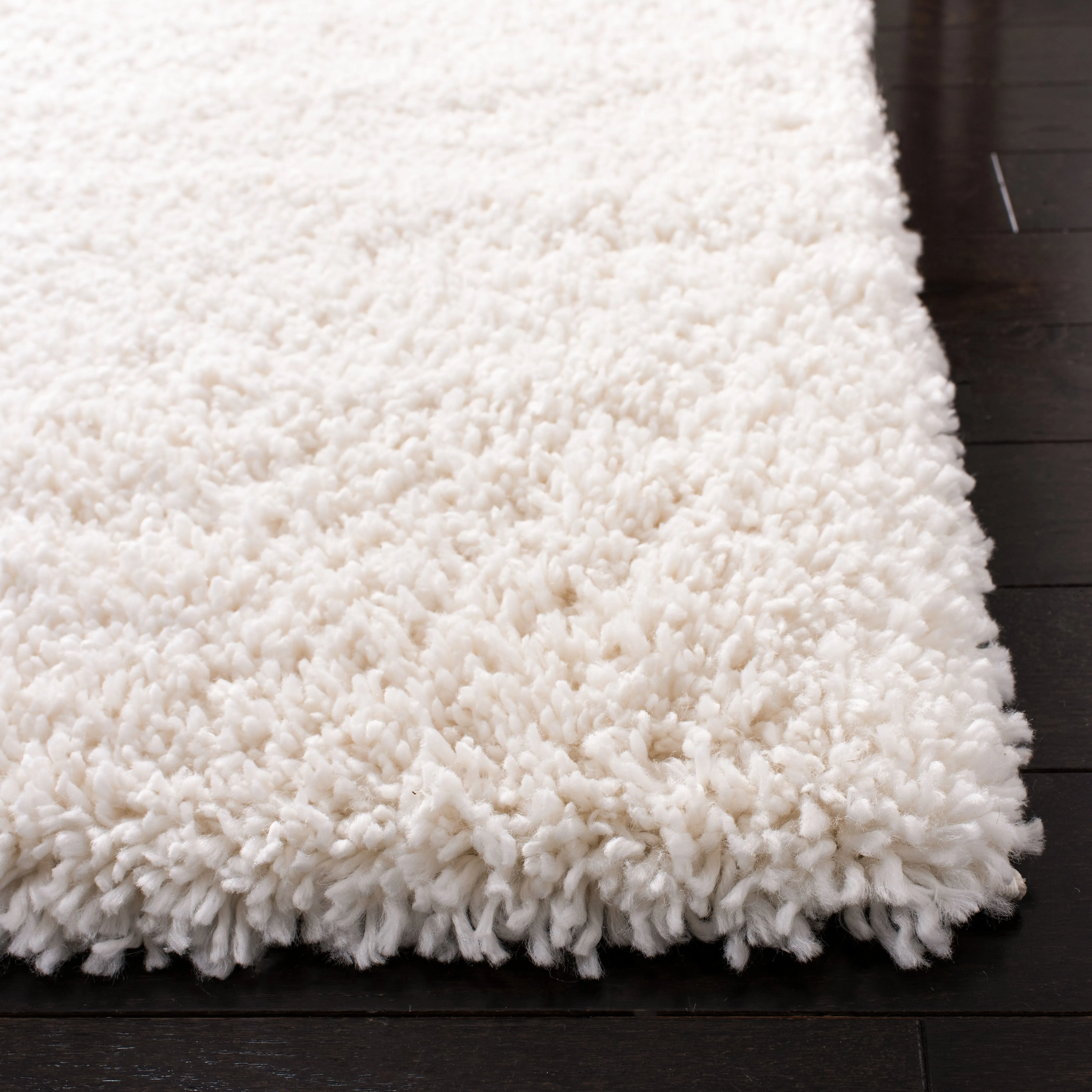 Fontana Shag  Area Rug, Ivory Flokati Style Non-Shedding