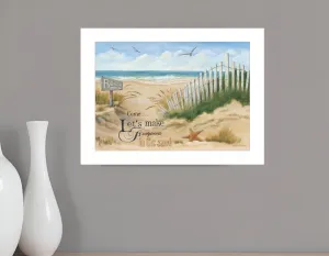 Footprint 1 White Framed Print Wall Art Cheap Wall Mirrors & Decor