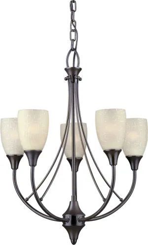 Forte 2278-05-32 Chandelier Light - Antique Bronze Chandeliers Lighting value pack