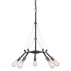 Forte 7063-05-32 Chandelier Light - Antique Bronze Chandeliers Lighting value pack