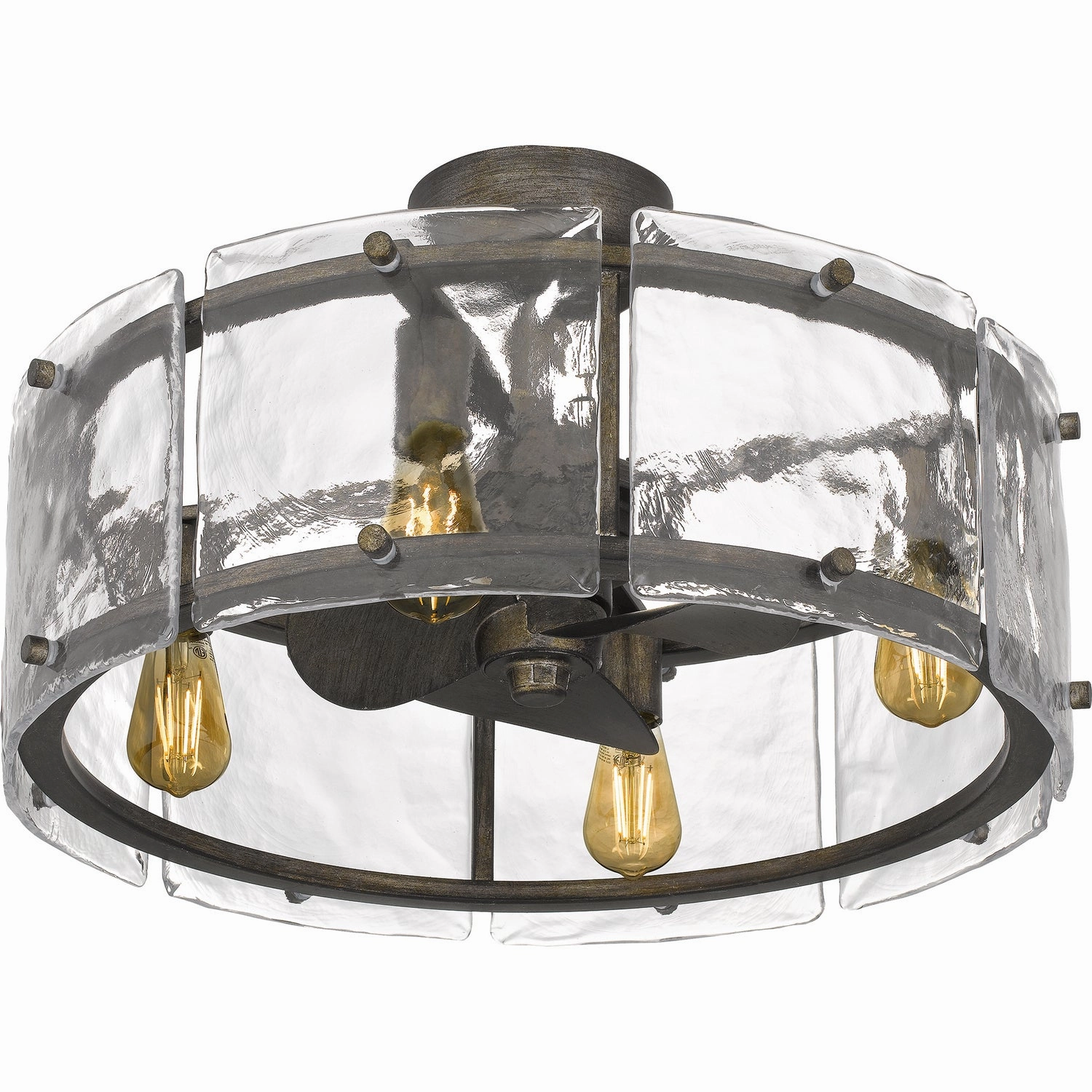 Fortress Four Light Fandelier Mottled Silver Fandeliers at discount prices