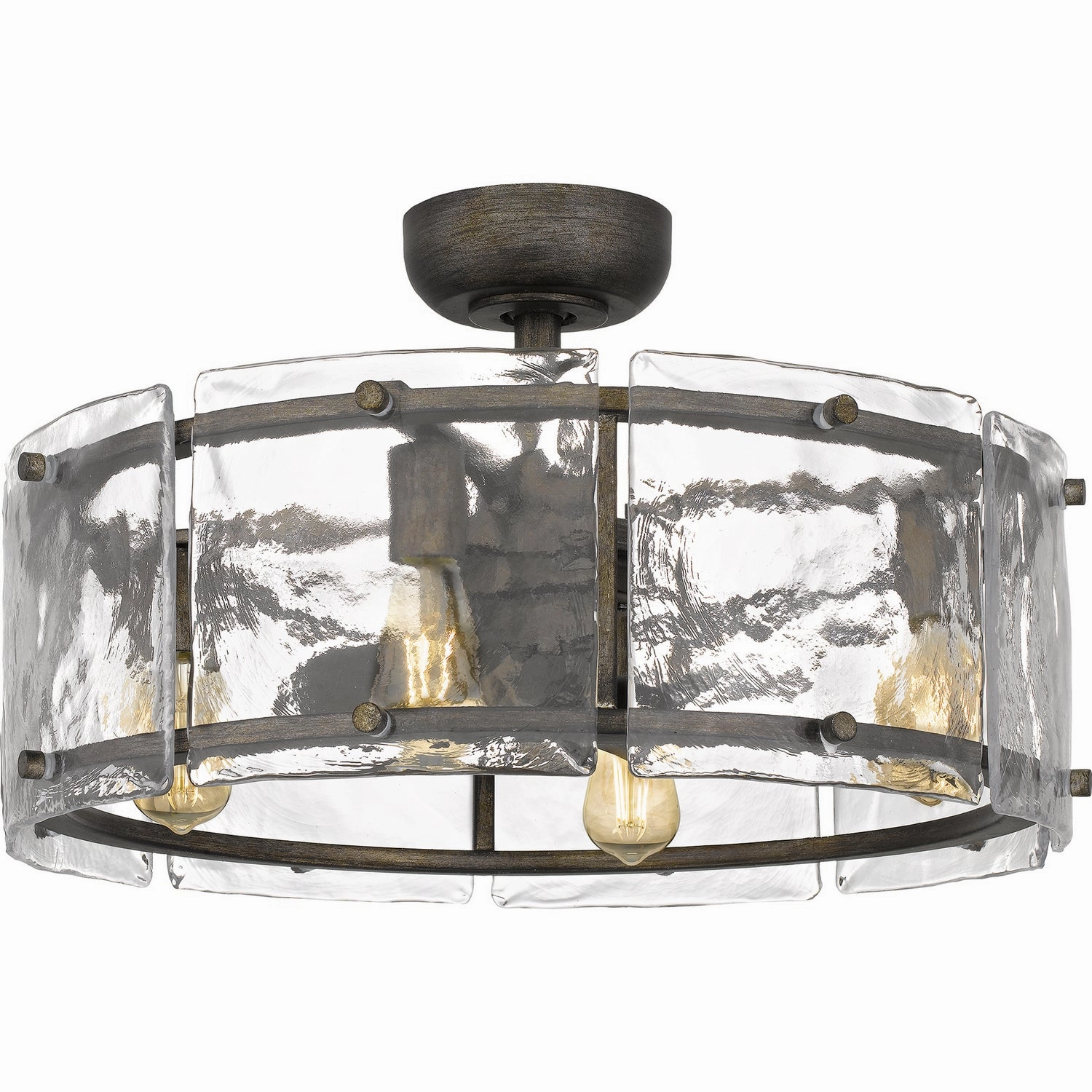 Fortress Four Light Fandelier Mottled Silver Fandeliers FANS on sale now