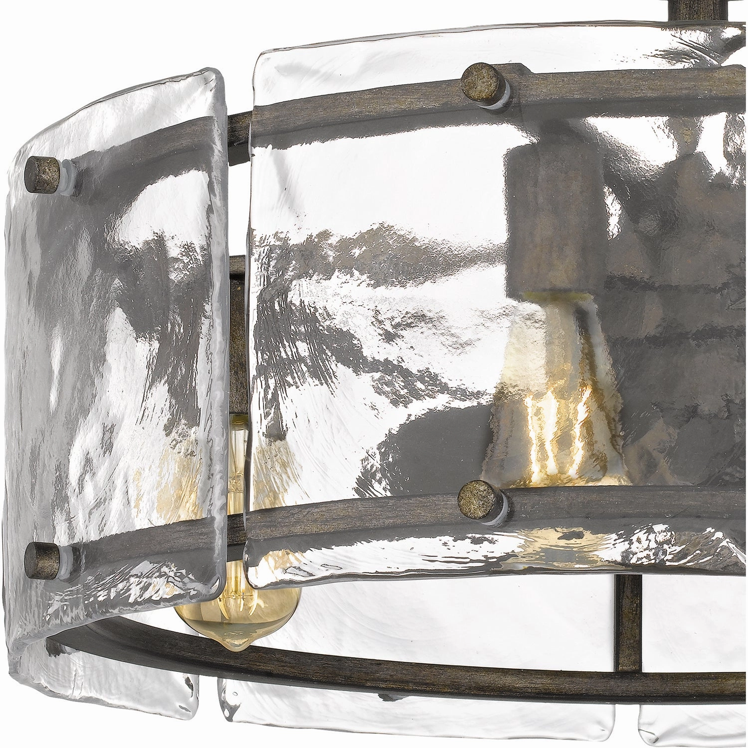 Fortress Four Light Fandelier Mottled Silver Fandeliers at discount prices