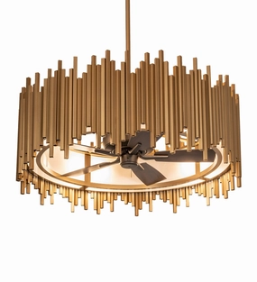 Frequency Eight Light Chandel-Air Gold Metallic Fandeliers FANS on sale now