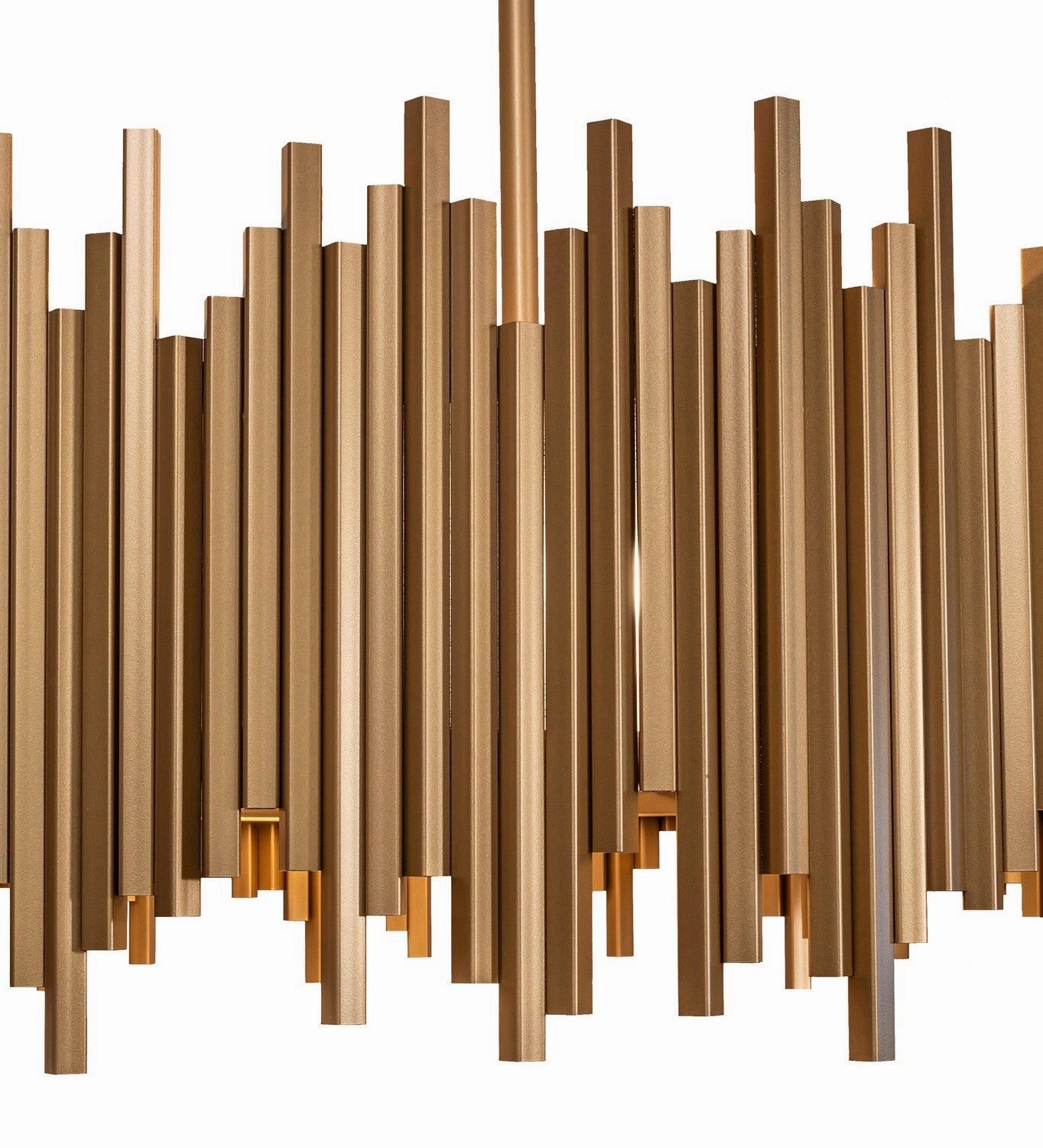 Frequency Eight Light Chandel-Air Gold Metallic Fandeliers at discount prices