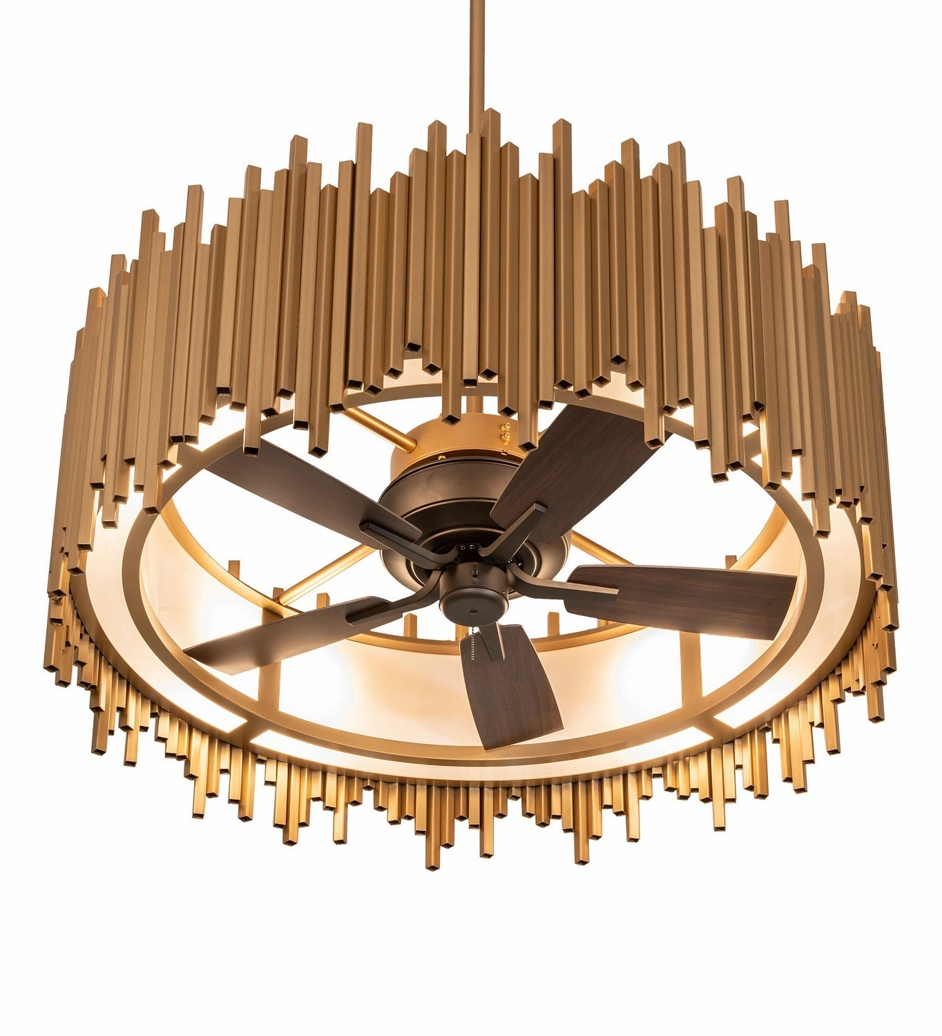 Frequency Eight Light Chandel-Air Gold Metallic Large Ceiling Fans online store