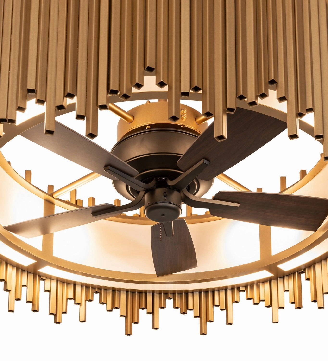 Frequency Eight Light Chandel-Air Gold Metallic Large Ceiling Fans online store