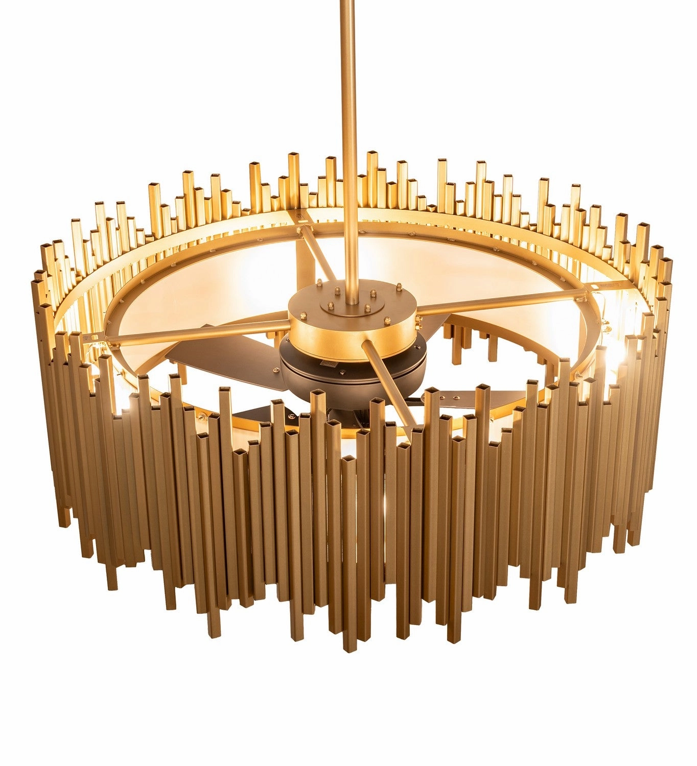 Frequency Eight Light Chandel-Air Gold Metallic Large Ceiling Fans online store