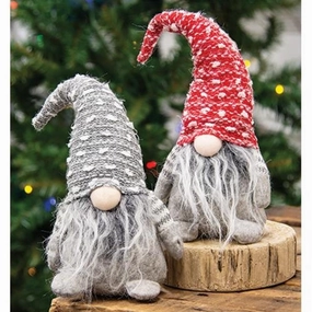Furry Santa Gnome w/Red/Gray Hat 2 Asstd. Decorative Accessories outlet price