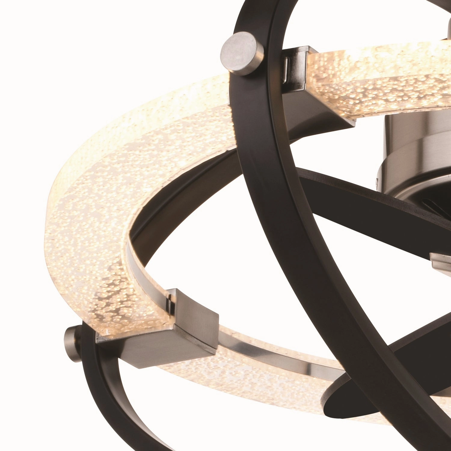 Galileo 22"Ceiling Fan Satin Nickel and Black Fandeliers at discount prices