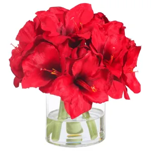 Garden Amaryllis in Vase Artificial Flowers Spring Refresh