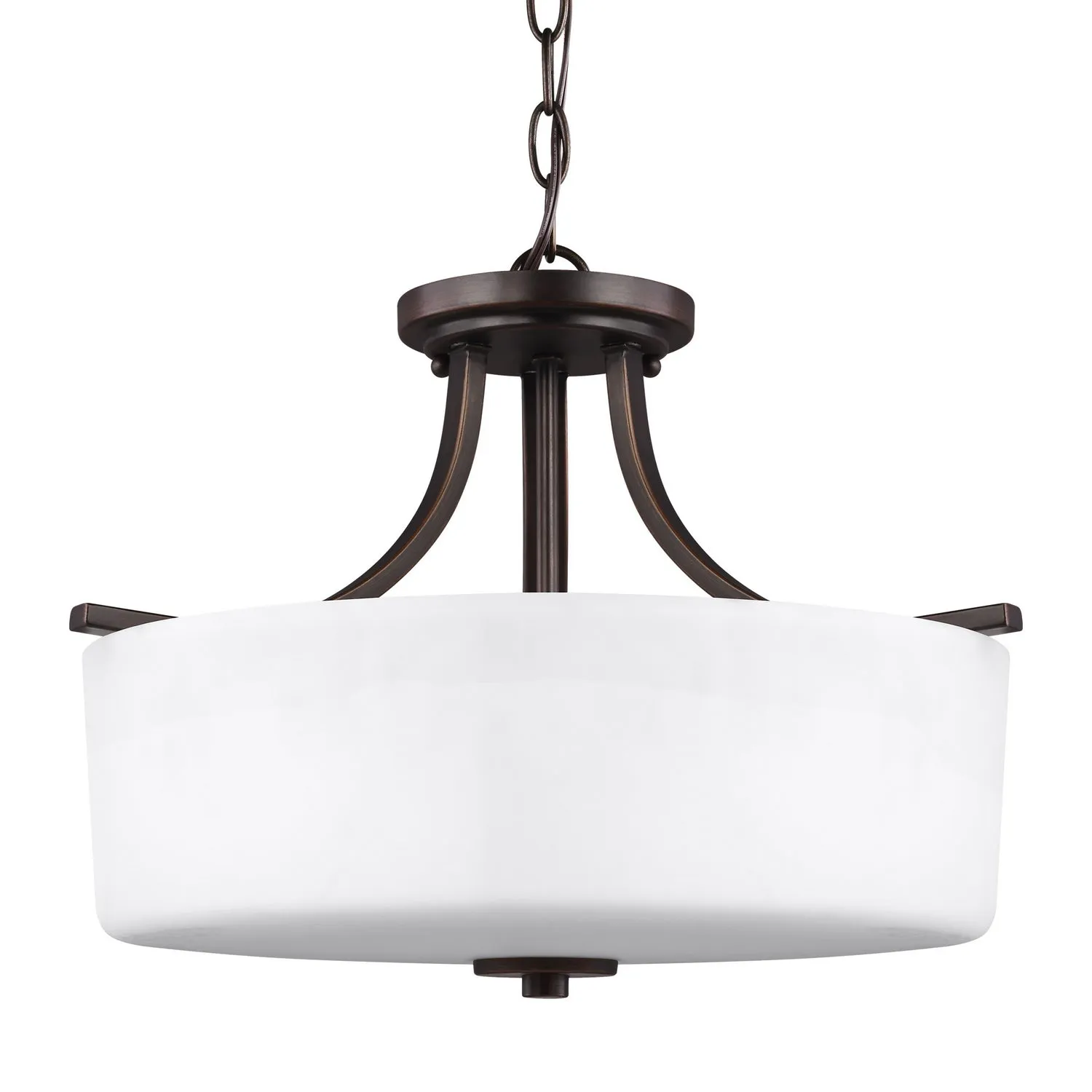 Generation Lighting. Three Light Semi-Flush Mount